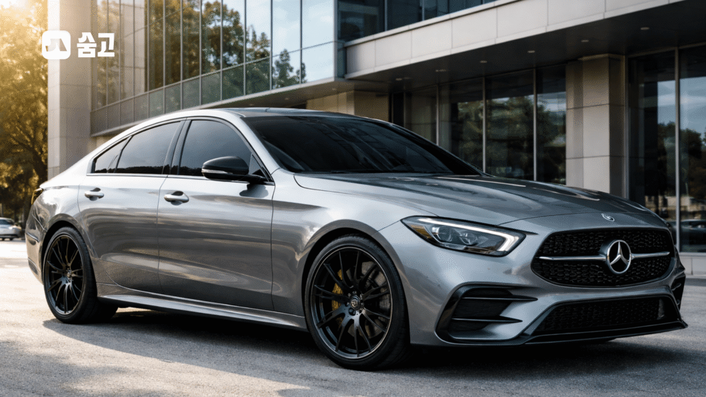 RAYNO 필름으로 전면 선팅을 완료한 벤츠 세단