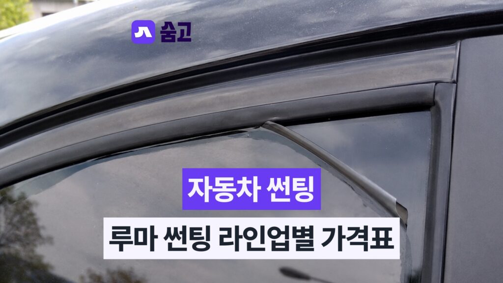 자동차 썬팅 - 루마 썬팅, 버텍스 필름 시리즈 등급, 가격 추천조합까지!