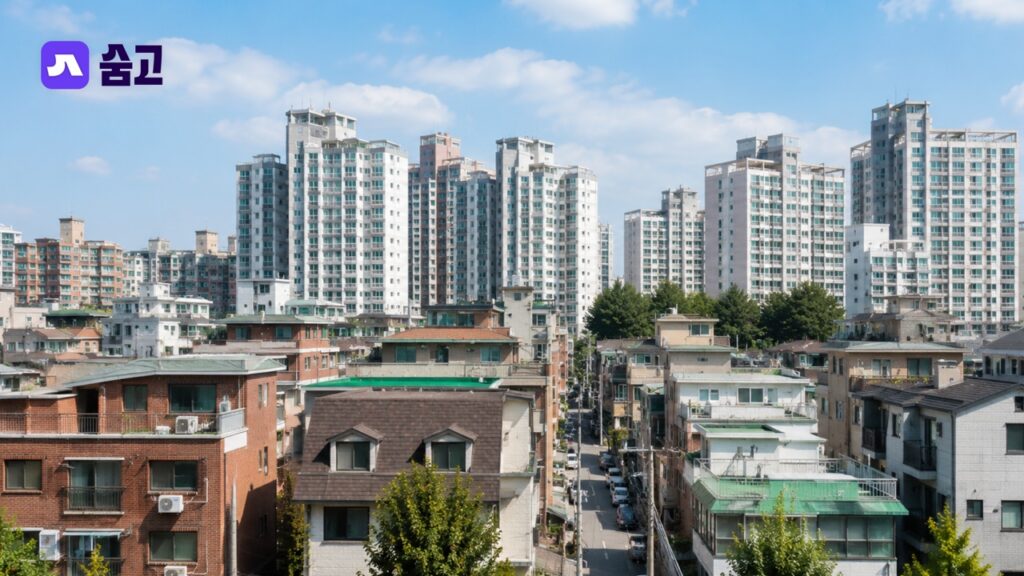 입주 청소 가격이 달라지는 다양한 건물 유형인 아파트, 빌라, 오피스텔의 모습