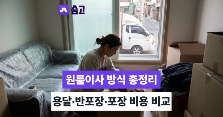 원룸이사 - 원룸이사 용달·반포장·포장, 나에게 맞는 방식과 비용은?
