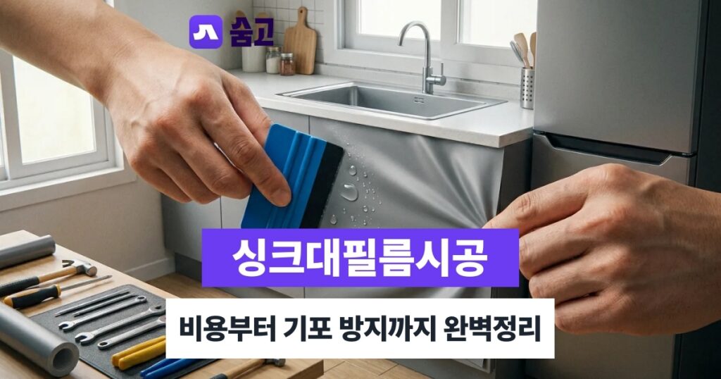 싱크대필름시공 - 싱크대필름시공 비용과 시공 전 확인사항, 기포 없이 마감하는 방법