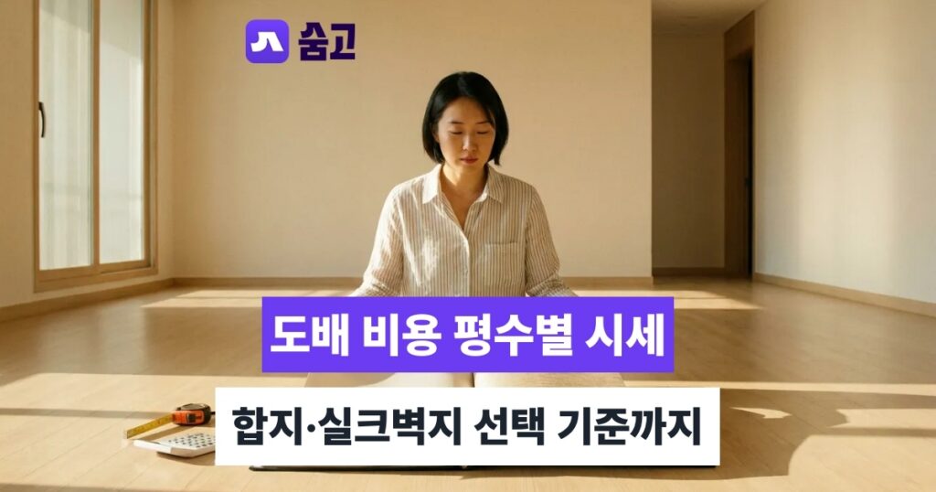 도배 - 도배 비용 평수별 시세와 합지 실크벽지 선택 기준