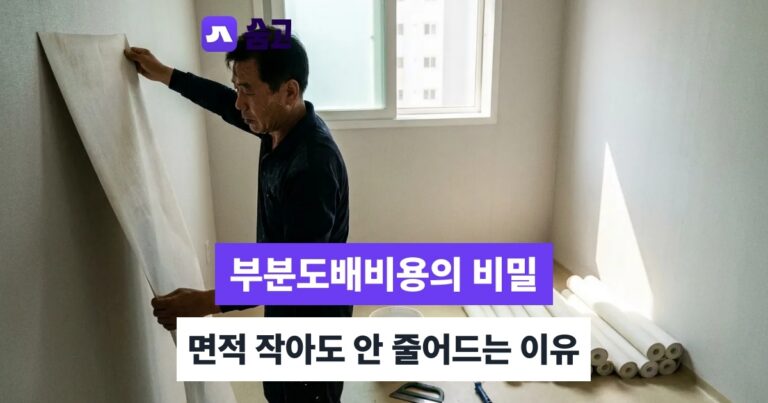 부분도배비용 - 부분도배비용, 면적 작아도 줄지 않는 이유와 견적 기준