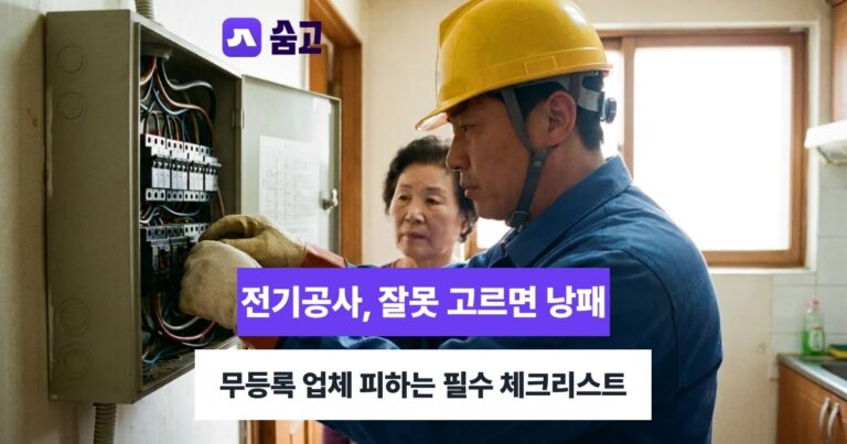 전기공사업체선정기준 - 전기공사업체선정기준, 무등록 피하는 체크리스트
