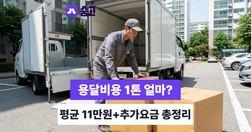 용달비용 - 용달비용 1톤 평균 11만원, 추가요금까지 미리 확인하기