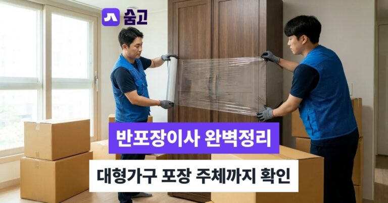 반포장이사 - 반포장이사 뜻과 비용, 대형가구는 누가 포장할까