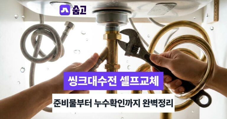 씽크대수전교체 - 씽크대수전교체 셀프로 하는 법, 준비물부터 누수 확인까지 순서