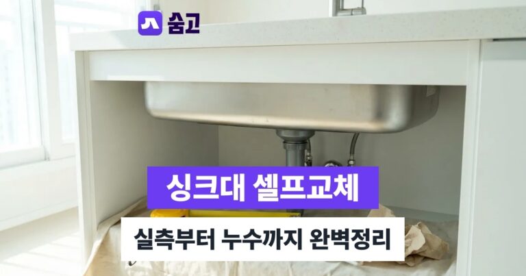 셀프싱크대교체 - 셀프싱크대교체 가능 범위와 비용, 실측부터 누수 확인까지